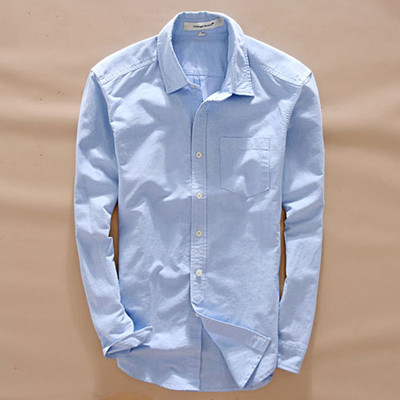 Тънка  мъжка риза с дълъг ръкав в пет цвята