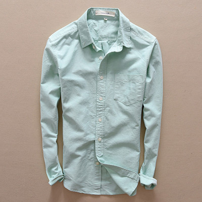 Тънка  мъжка риза с дълъг ръкав в пет цвята