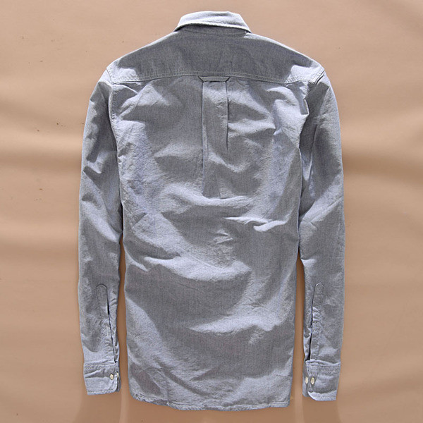 Тънка  мъжка риза с дълъг ръкав в пет цвята