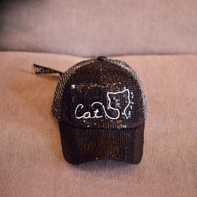 Детска ежедневна мрежеста шапка с надпис