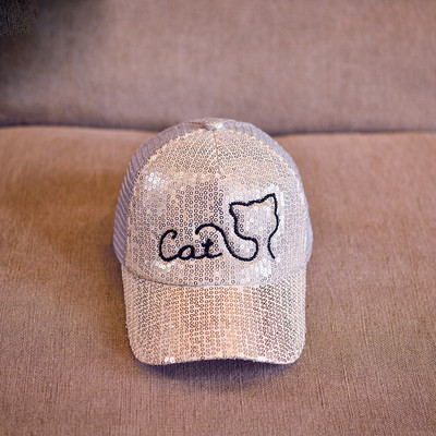 Детска ежедневна мрежеста шапка с надпис