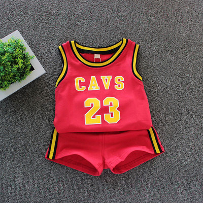 Детски комплект за момчета и момичета в няколко цвята с надпис - два модела