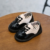 Pantofi copii inchisi cu sireturi pentru fata in doua culori