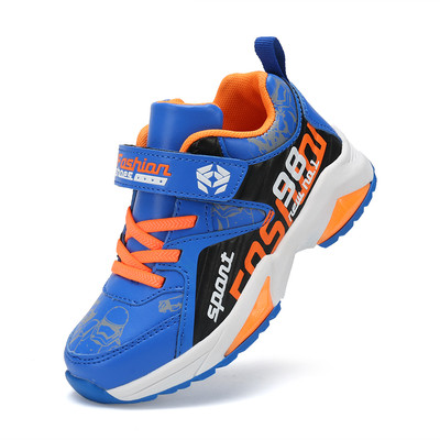 Спотни детски маратонки за момчета с щампа и надпис