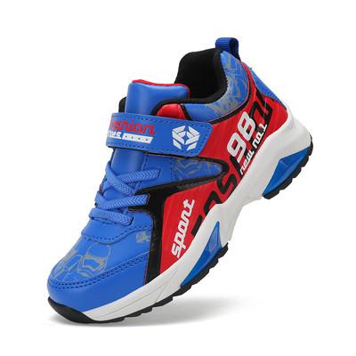 Спотни детски маратонки за момчета с щампа и надпис