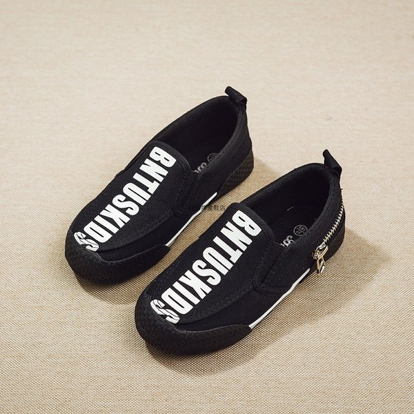 Детски ежедневни маратонки в няколко цвята с надпис и декоративен цип