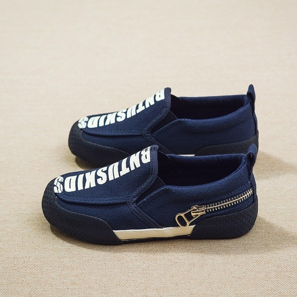 Детски ежедневни маратонки в няколко цвята с надпис и декоративен цип