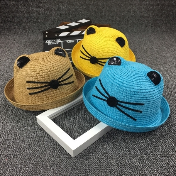 Pălărie modernă pentru fete pentru copii cu decor 3D