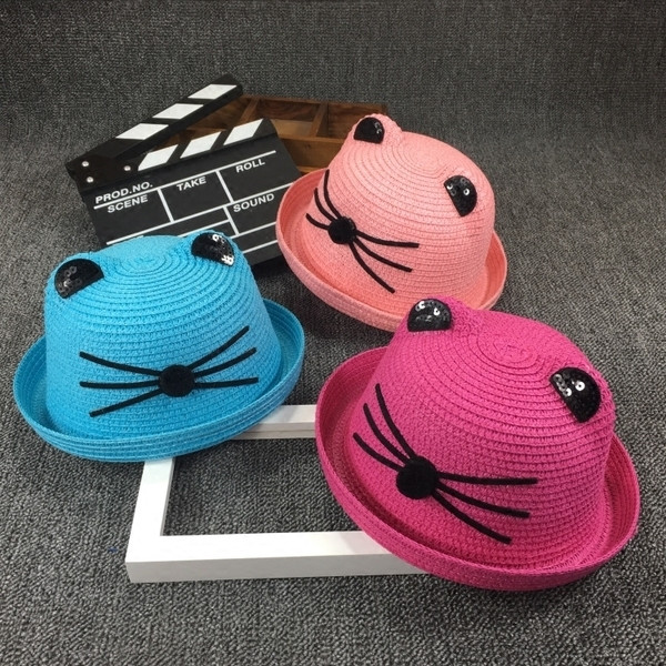 Pălărie modernă pentru fete pentru copii cu decor 3D