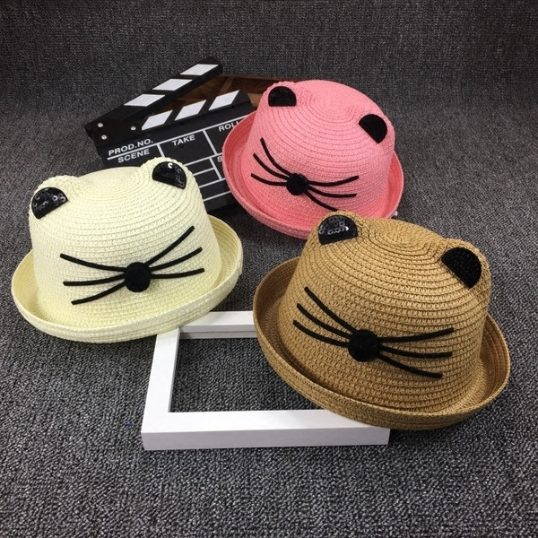 Pălărie modernă pentru fete pentru copii cu decor 3D