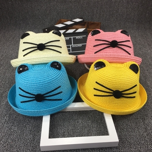 Pălărie modernă pentru fete pentru copii cu decor 3D