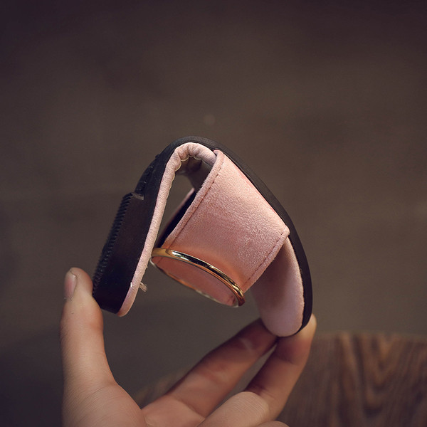 Papuci copii pentru fetita in trei culori cu catarama