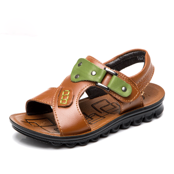 Sandale pentru copii din piele ecologica si elemente metalice