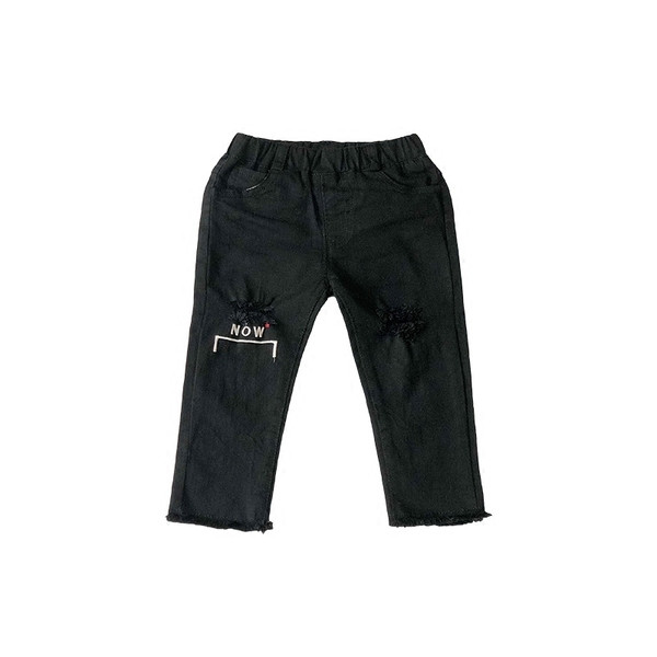 Blugi de copii pentru baieti cu motive rupte si broderii