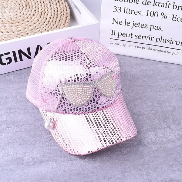 Pălărie modernă pentru fete pentru copii cu paiete