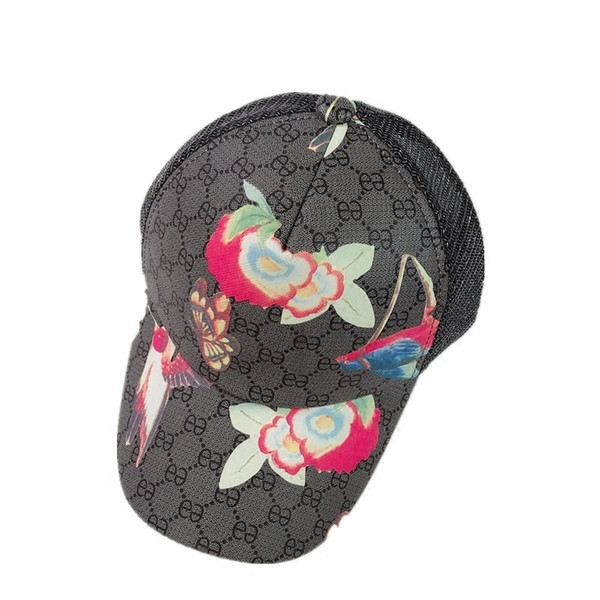 Palarie moderna pentru copii cu motive florale in doua culori