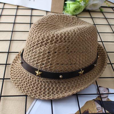 Palarie de plasa pentru copii pentru baieti si fete cu elemente de curea si matura