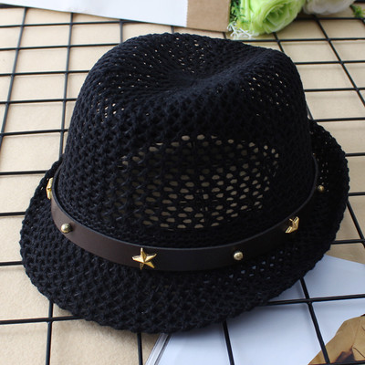 Palarie de plasa pentru copii pentru baieti si fete cu elemente de curea si matura