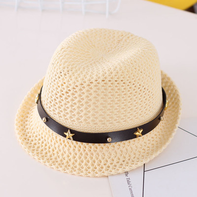 Palarie de plasa pentru copii pentru baieti si fete cu elemente de curea si matura