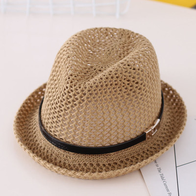 Palarie de plasa pentru copii pentru baieti si fete cu elemente de curea si matura