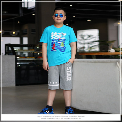 Set copii - tricou cu imprimeu si pantaloni scurti 3/4