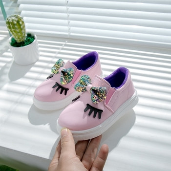 Πιδικά κοριτσίστικα παπούτσια σε τρία χρώματα με 3D  διακόσμηση 