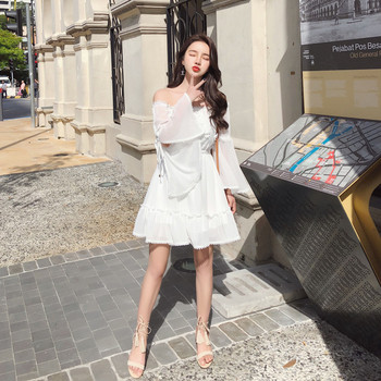 Rochie de vara de dama cu maneci late din sifon in patru culori