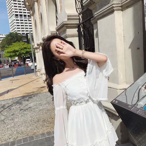 Rochie de vara de dama cu maneci late din sifon in patru culori