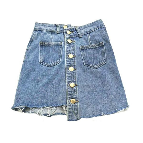 Fusta de dama din denim NOU cu nasturi si buzunare