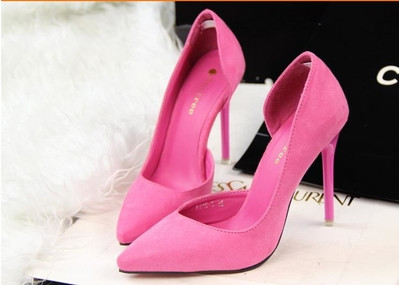 Pantofi eleganti de dama cu toc inalt in trei culori