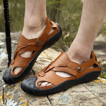 Мъжки сандали от еко кожа в три цвята