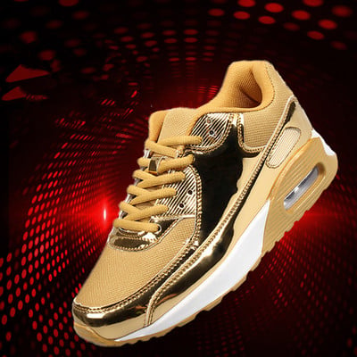 Modern sports shoes with shiny elements, suitable for men and women