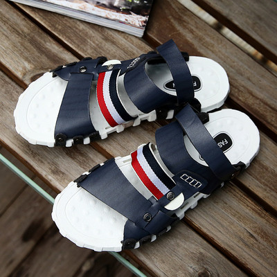 Sandale elegante pentru bărbați din piele artificială, cu nituri metalice