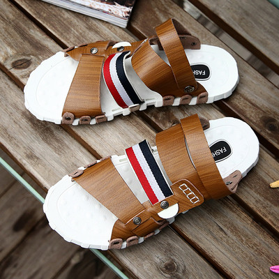 Sandale elegante pentru bărbați din piele artificială, cu nituri metalice