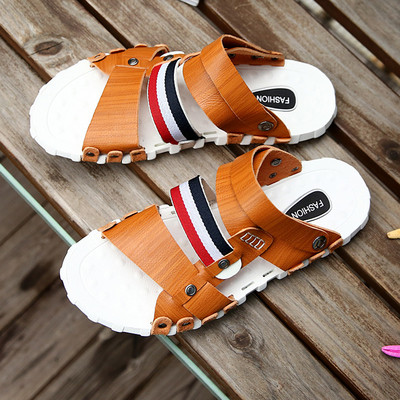 Sandale elegante pentru bărbați din piele artificială, cu nituri metalice