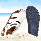 Мъжки стилни сандали от еко кожа в три цвята с външен шев