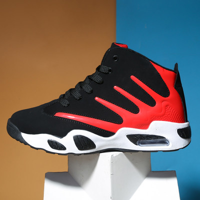 Alkalmi férfi tornacipő magas talppal, színes díszítéssel