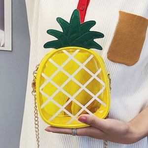Kis ananász kézitáska hosszú fogantyúval