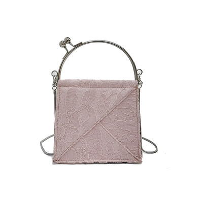 Geantă mică și elegantă, cu dantelă și mâner lung, în patru culori