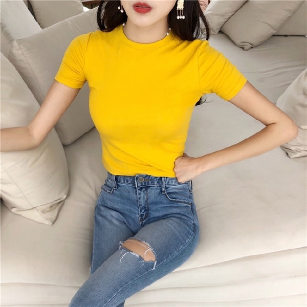 Tricou scurt de dama in mai multe culori