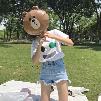 Blugi scurti de dama cu motive rupte in doua culori