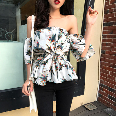 Bluza de dama cu motiv floral in doua culori