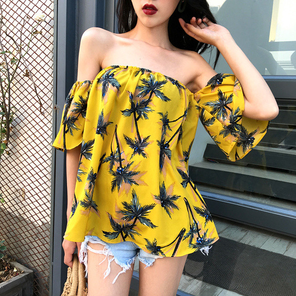 Bluza de dama cu motiv floral in doua culori