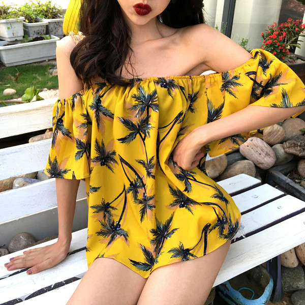 Bluza de dama cu motiv floral in doua culori