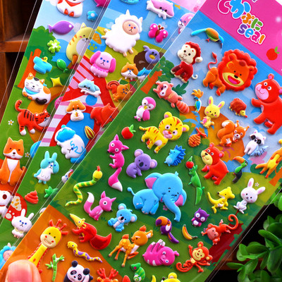 Children`s stickers with animals different models