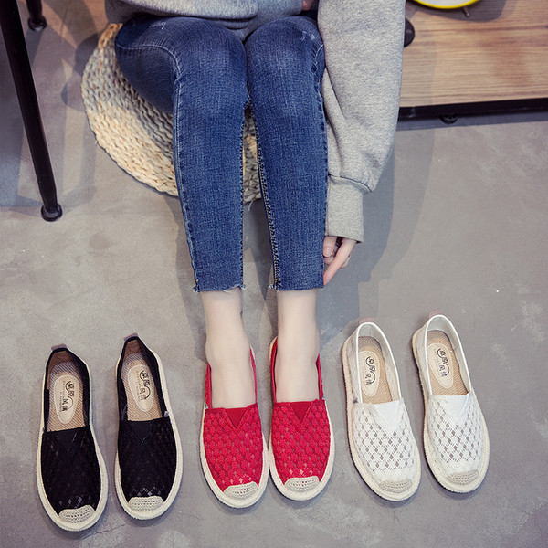 Mocasini din plasă de damă în trei culori