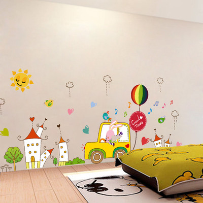 Colored children`s room stickers