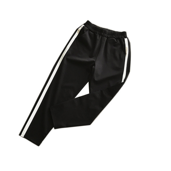 Γυναικείο μαύρο παντελόνι με λευκά και ασημένια μπορντούρα