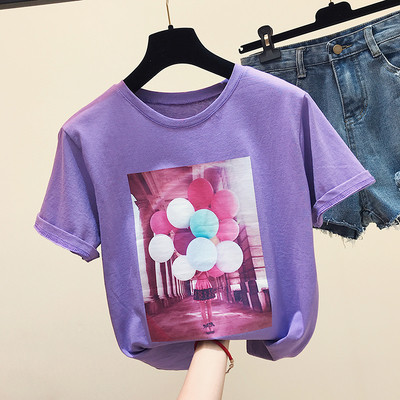 Tricou dama cu aplicare de diferite culori