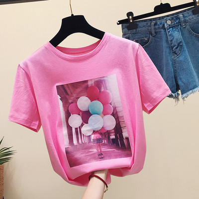 Tricou dama cu aplicare de diferite culori